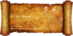 Vild Anna névjegykártya